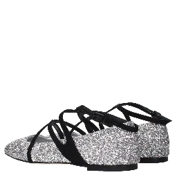 Gray Plastic Ballet Flats