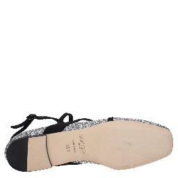Gray Plastic Ballet Flats