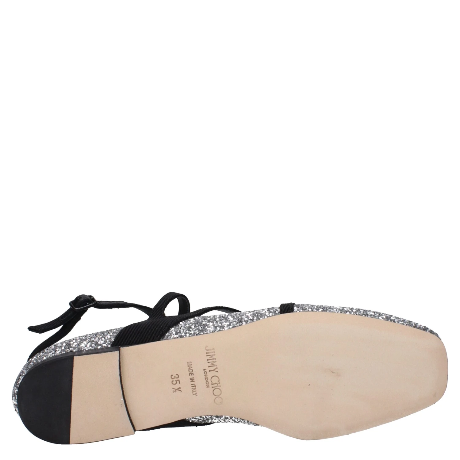 Gray Plastic Ballet Flats