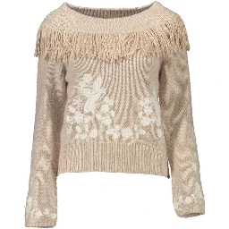 Beige Poliammide Women Sweater