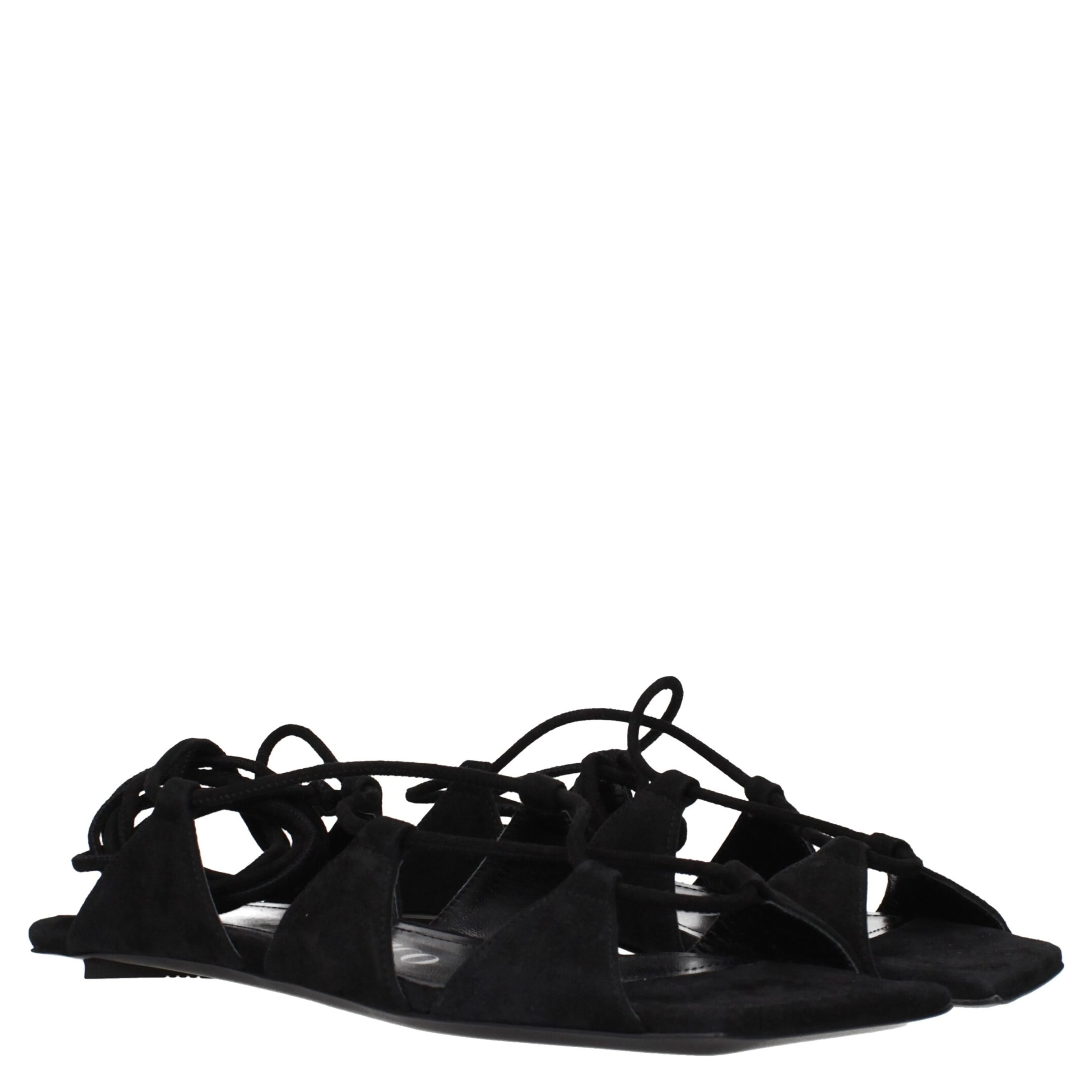 Black Leather Sandals