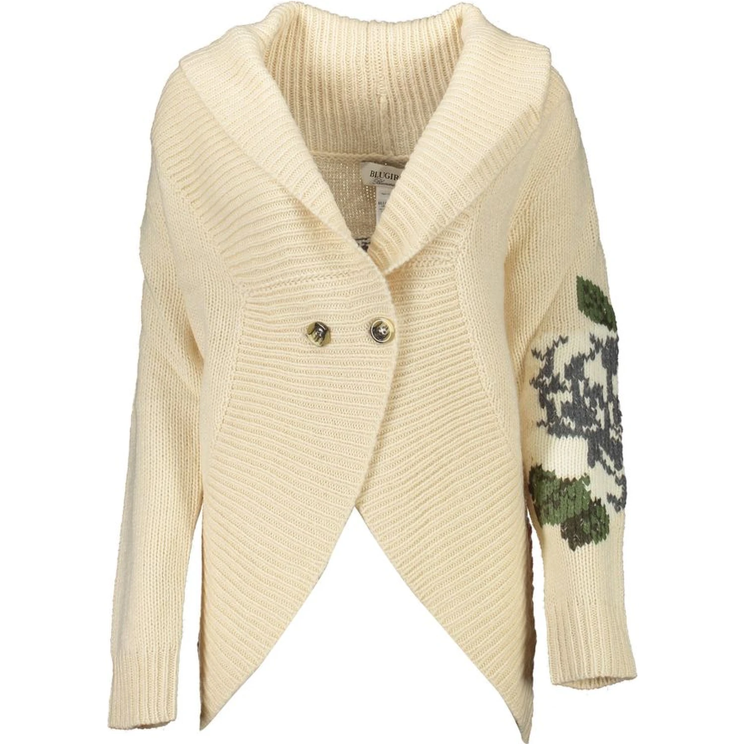 Beige Acrylic Women Cardigan