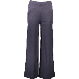 Blue Cotton Women Trackpant