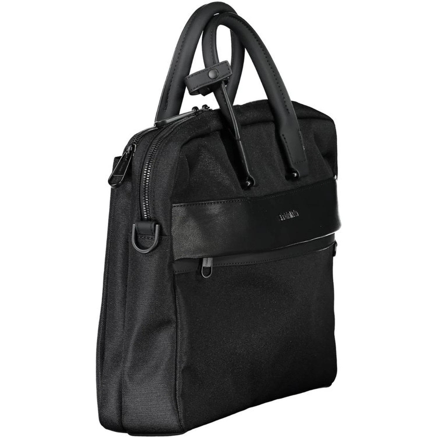 Black Polyester Handbag
