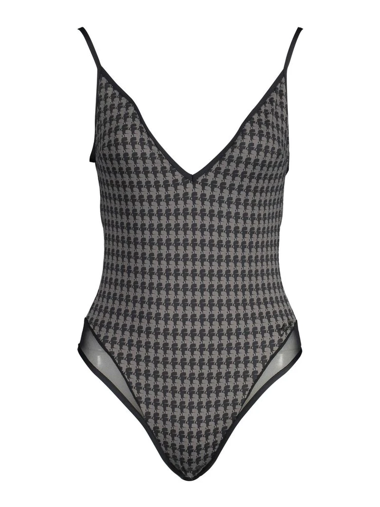 Black Elastane Swimwear