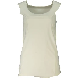 White Elastane Tank Top