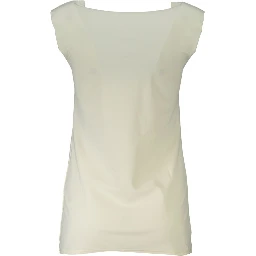 White Elastane Tank Top