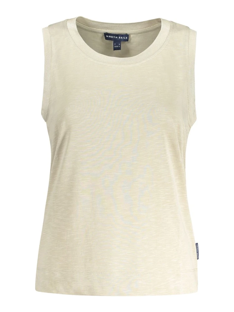 Beige Polyester Tank Top