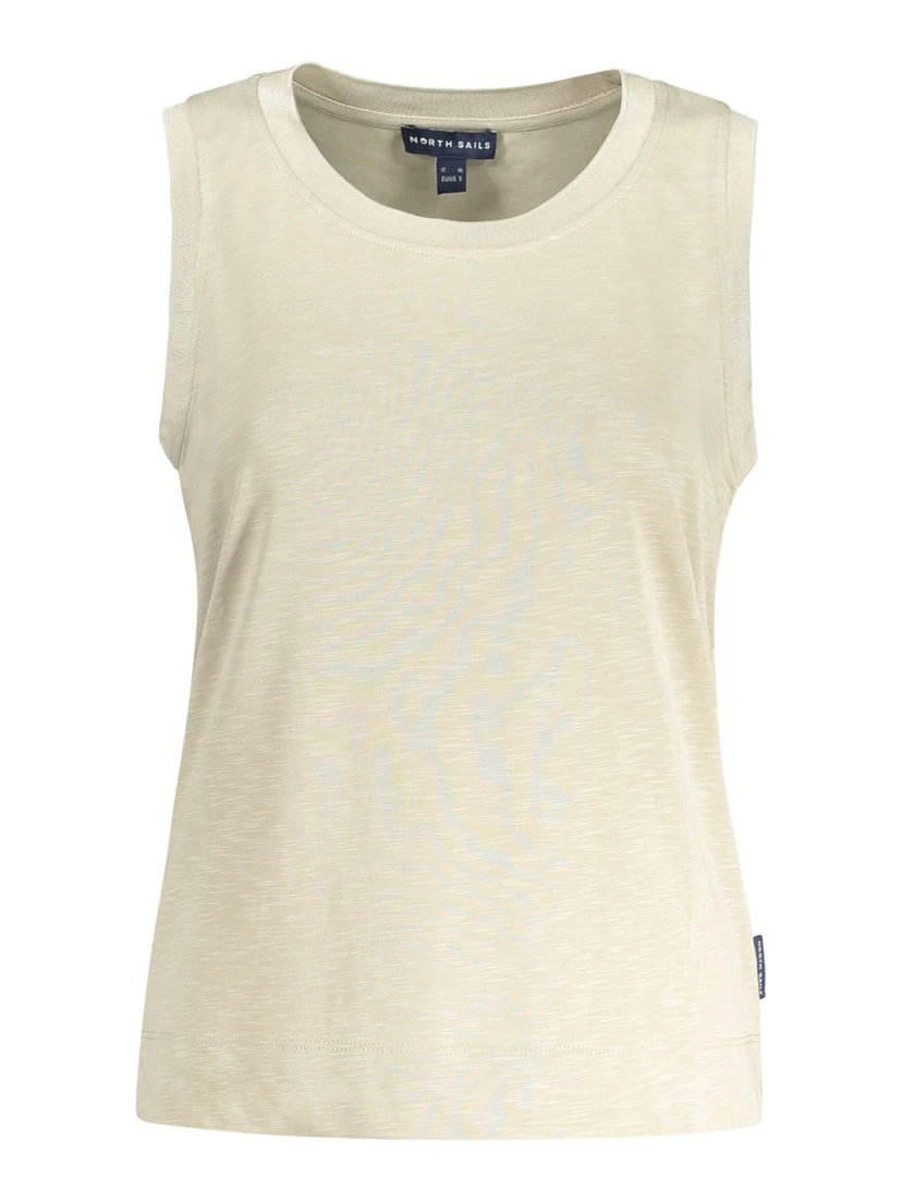 Beige Polyester Tank Top