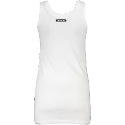 White Cotton Women Tank Top