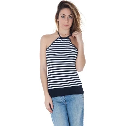 Blue Cotton Tank Top