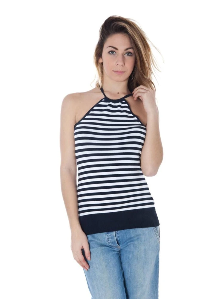 Blue Cotton Tank Top