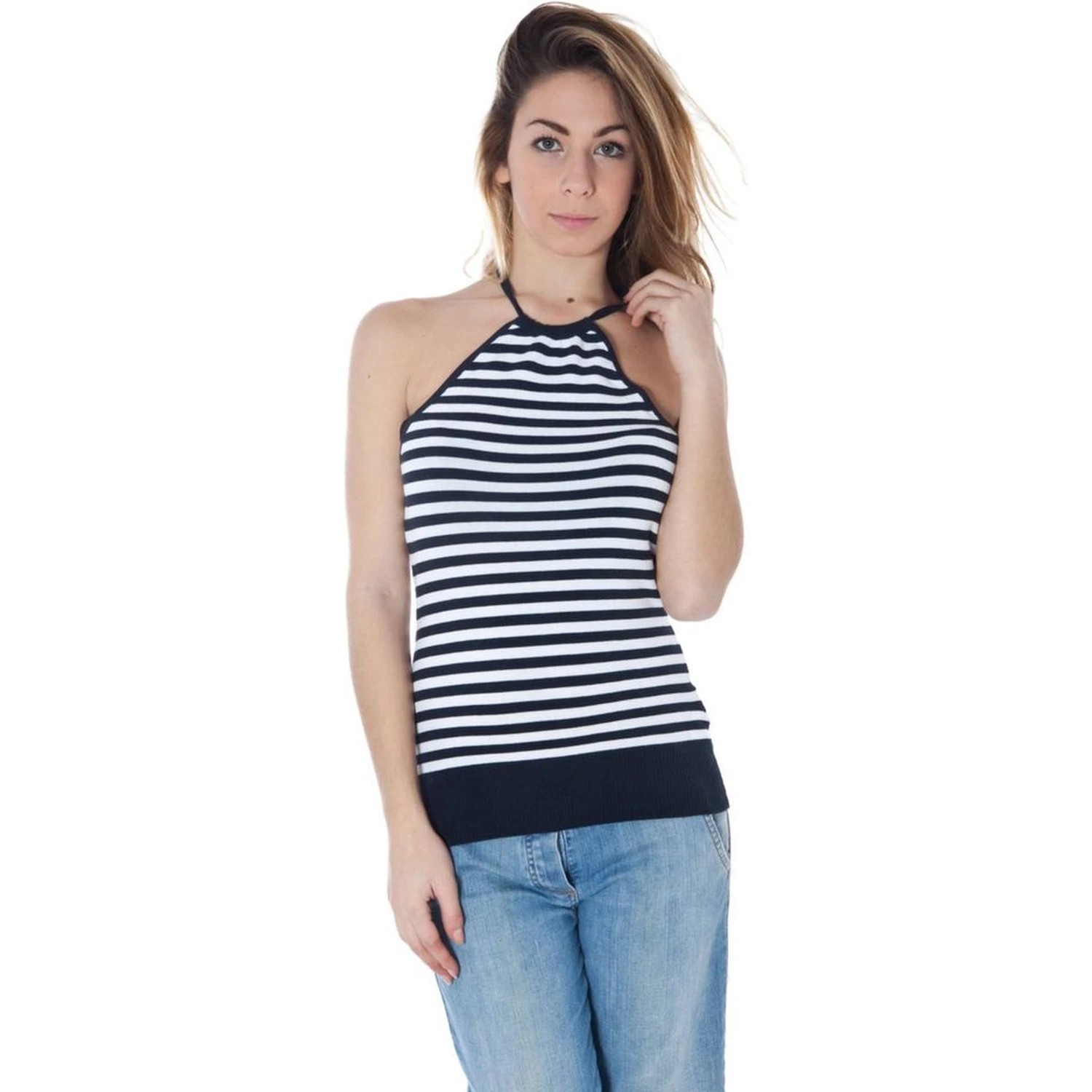 Blue Cotton Tank Top