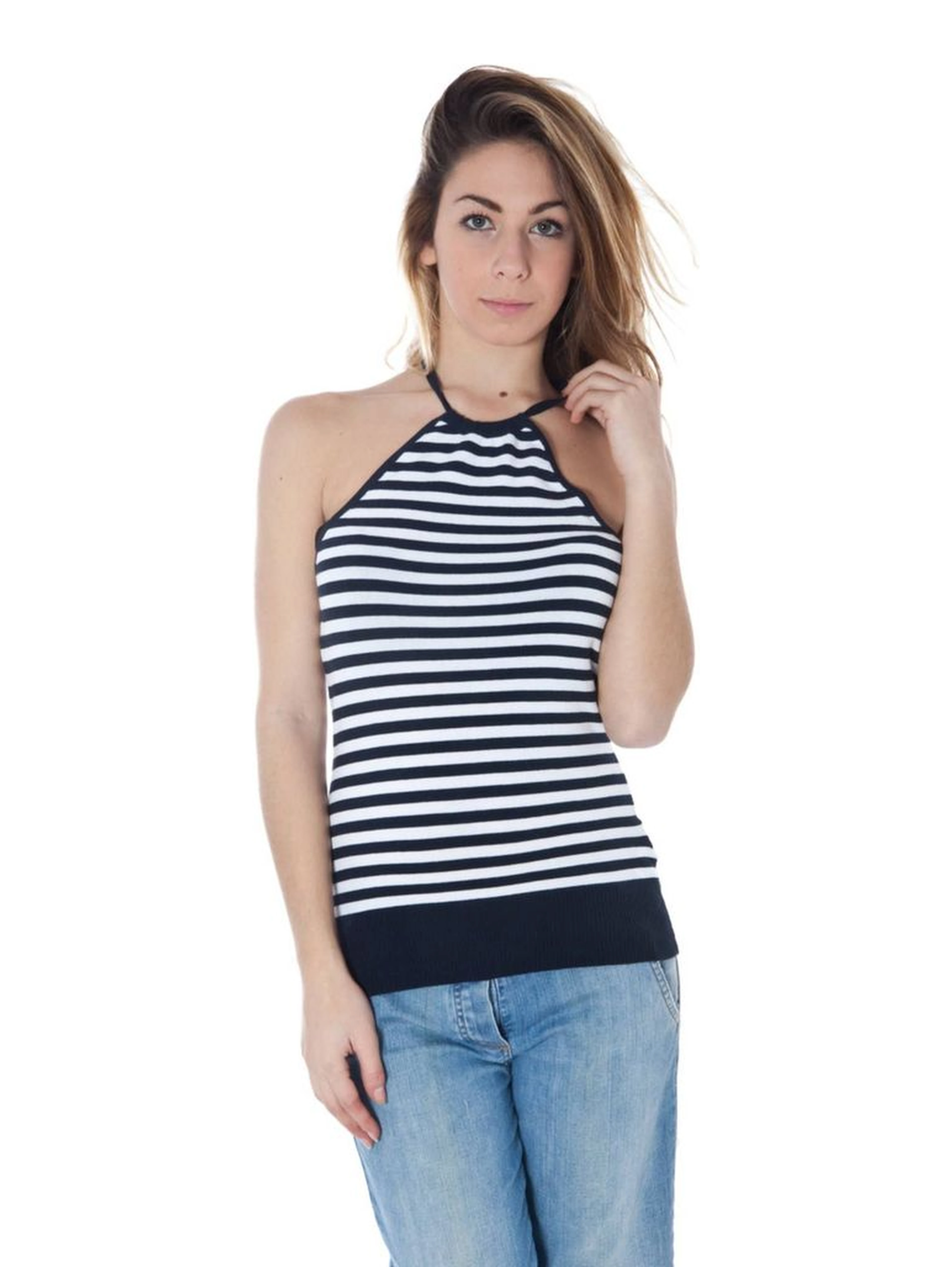 Blue Cotton Tank Top
