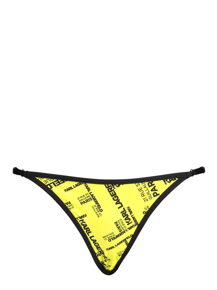 Yellow Elastane Swimwear