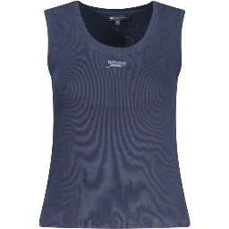 Blue Cotton Tank Top