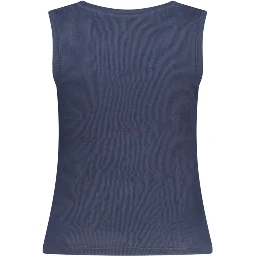 Blue Cotton Tank Top