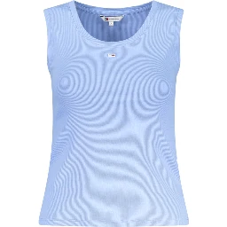 Blue Cotton Tank Top