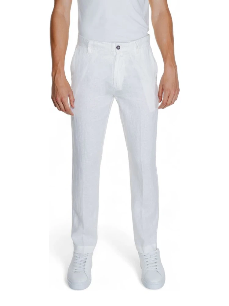 White Linen Casual Pants