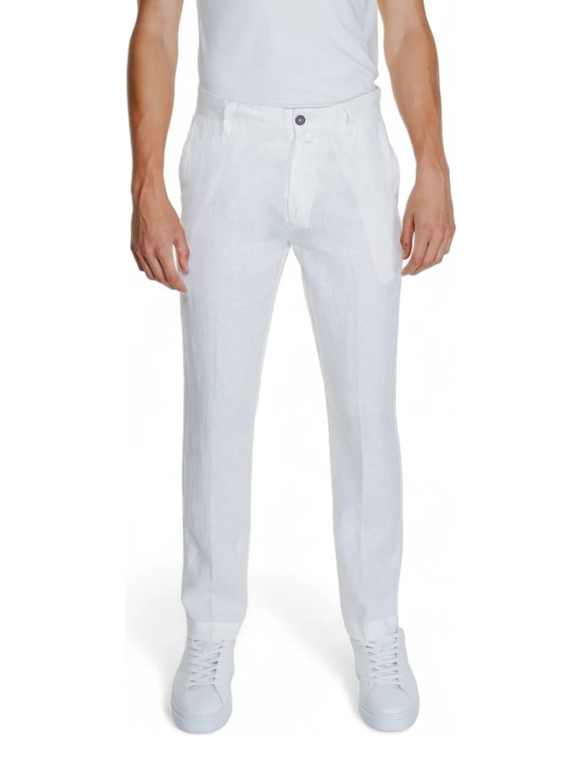 White Linen Casual Pants