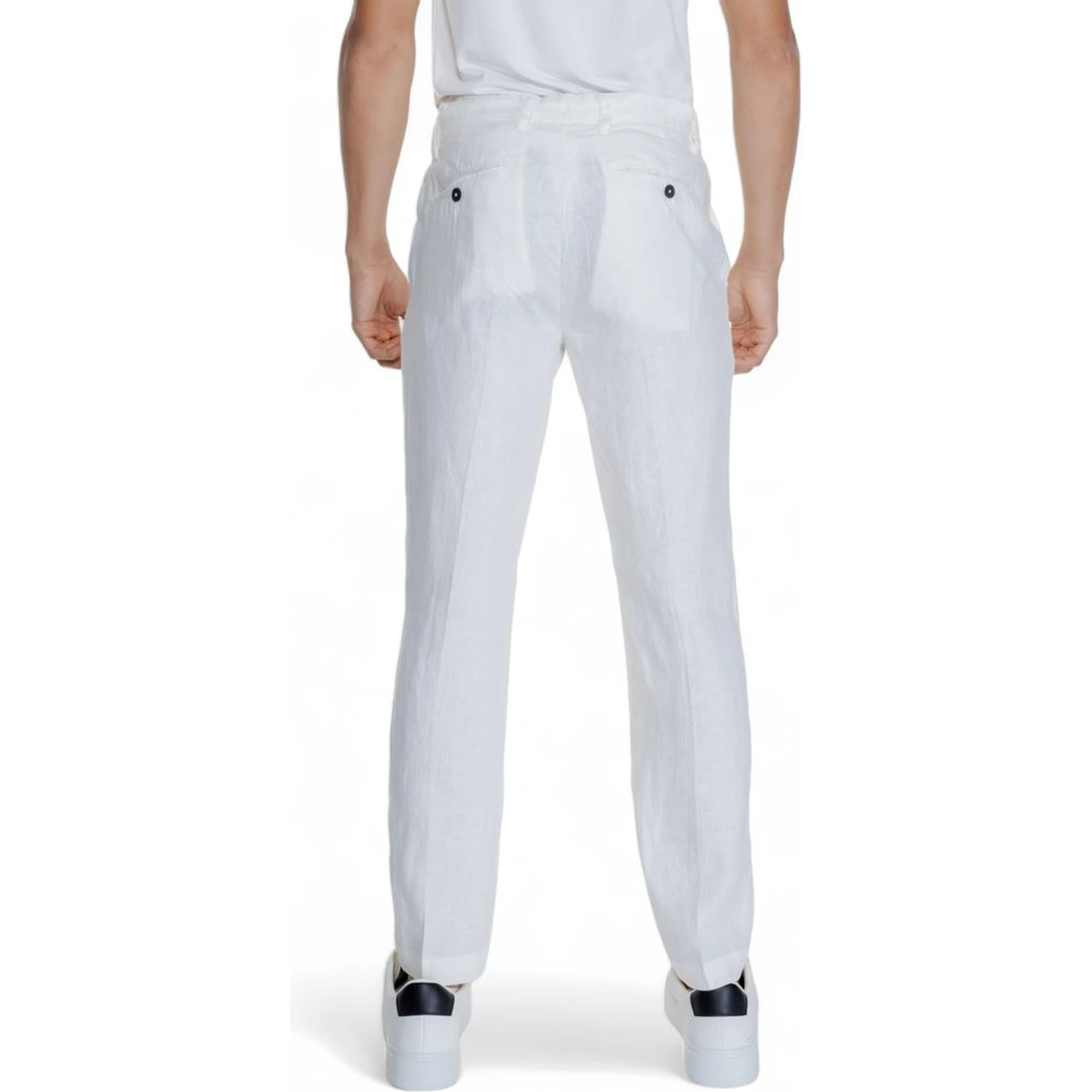 White Linen Casual Pants