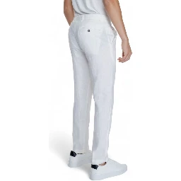 White Linen Casual Pants