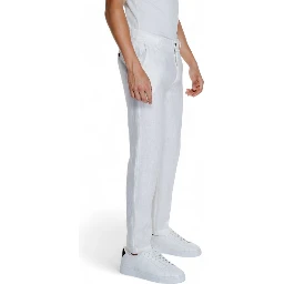 White Linen Casual Pants