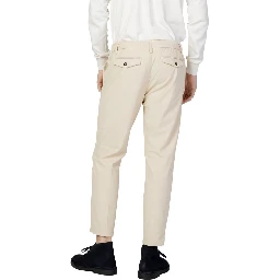 Beige Nylon Casual Pants