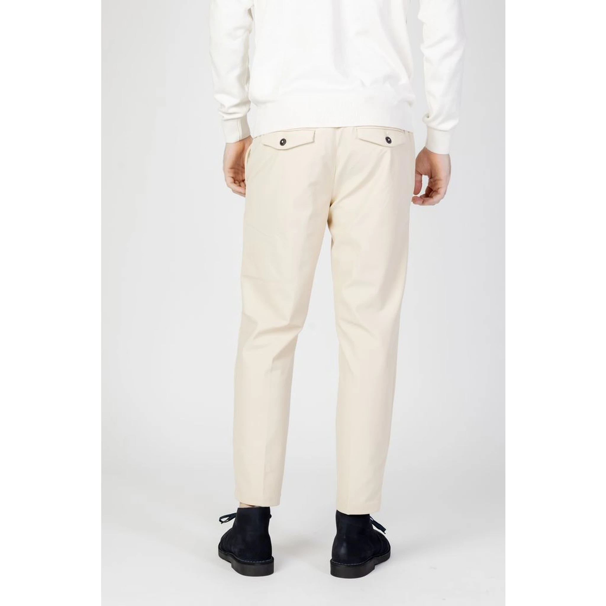 Beige Nylon Casual Pants