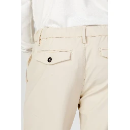 Beige Nylon Casual Pants