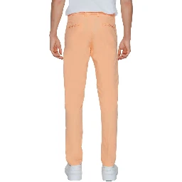 Orange Cotton Chino Pants