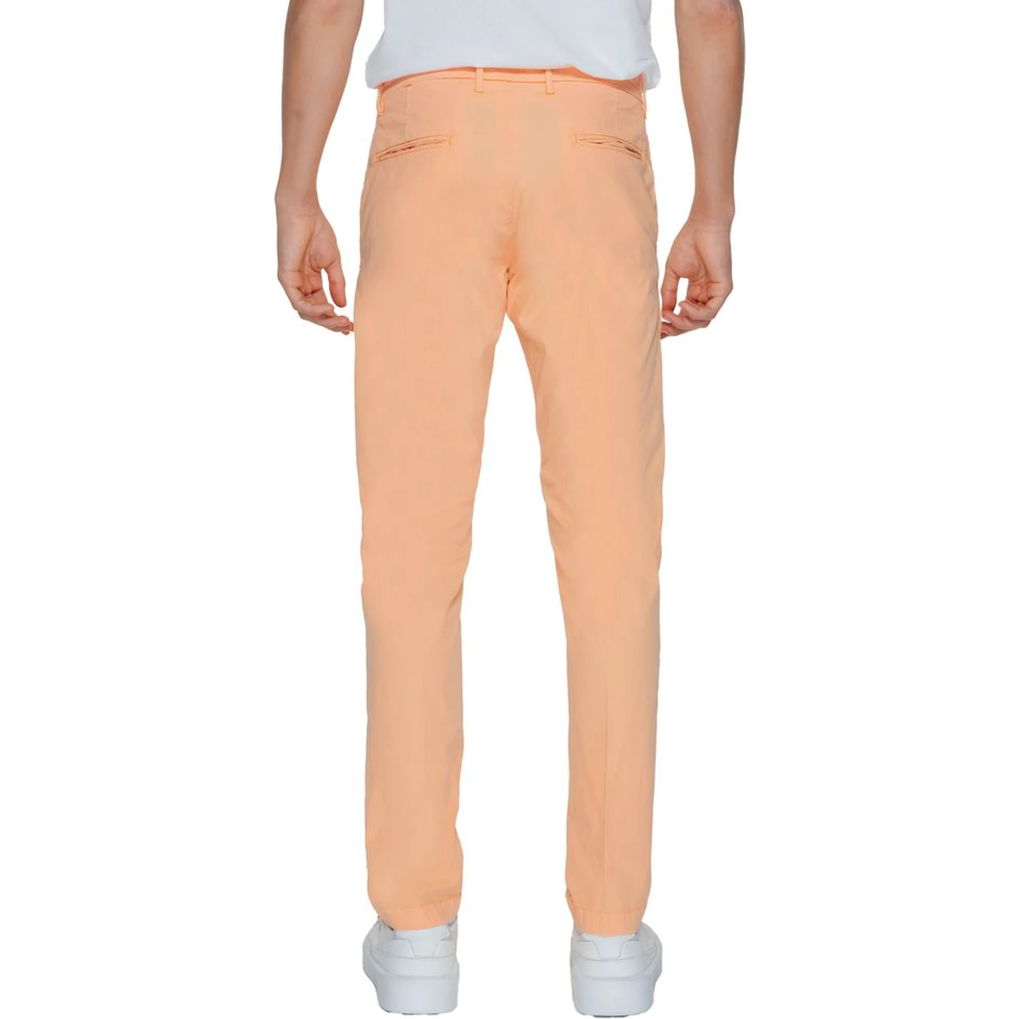 Orange Cotton Chino Pants
