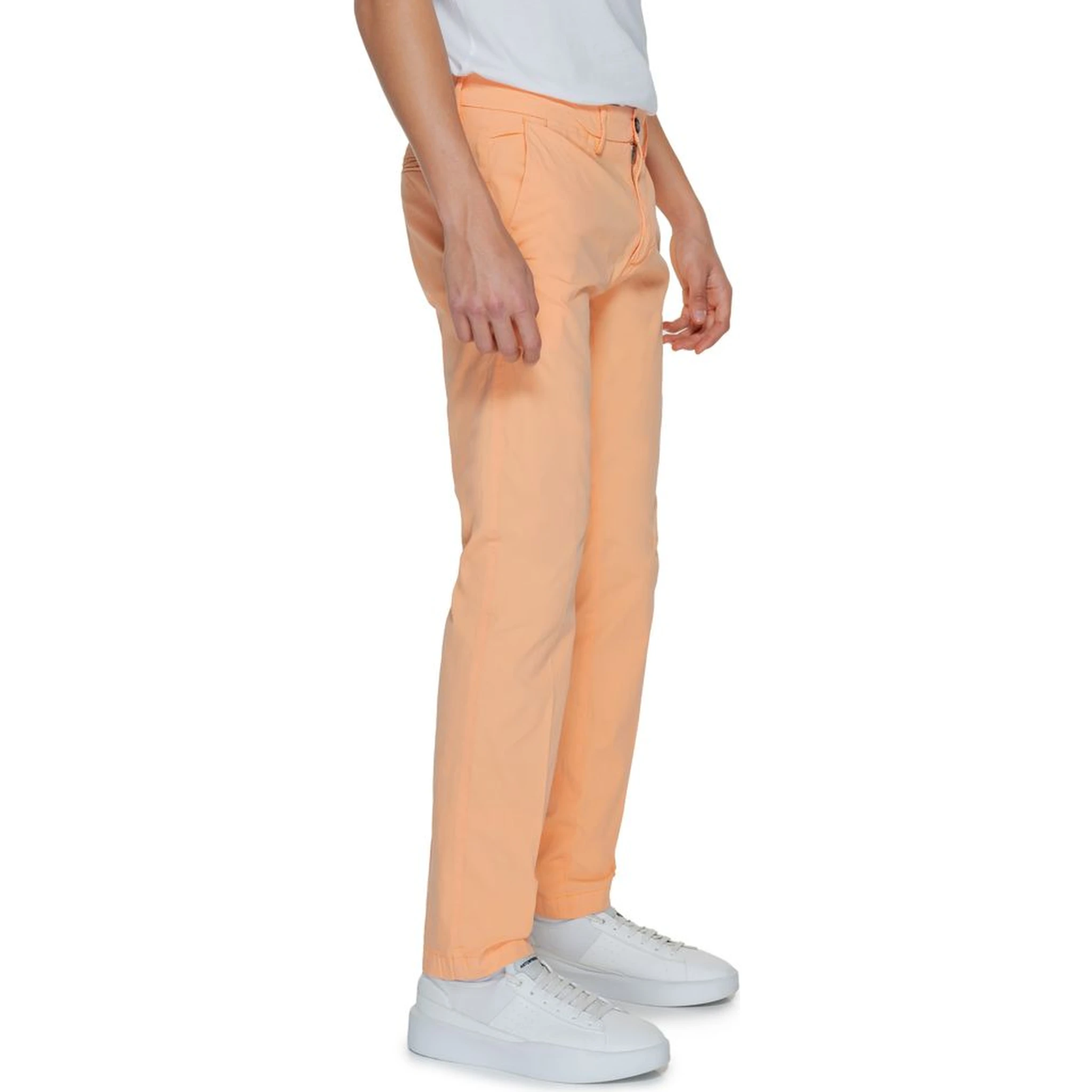 Orange Cotton Chino Pants