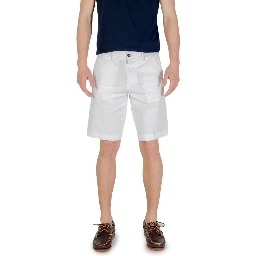 White Cotton Bermuda Shorts