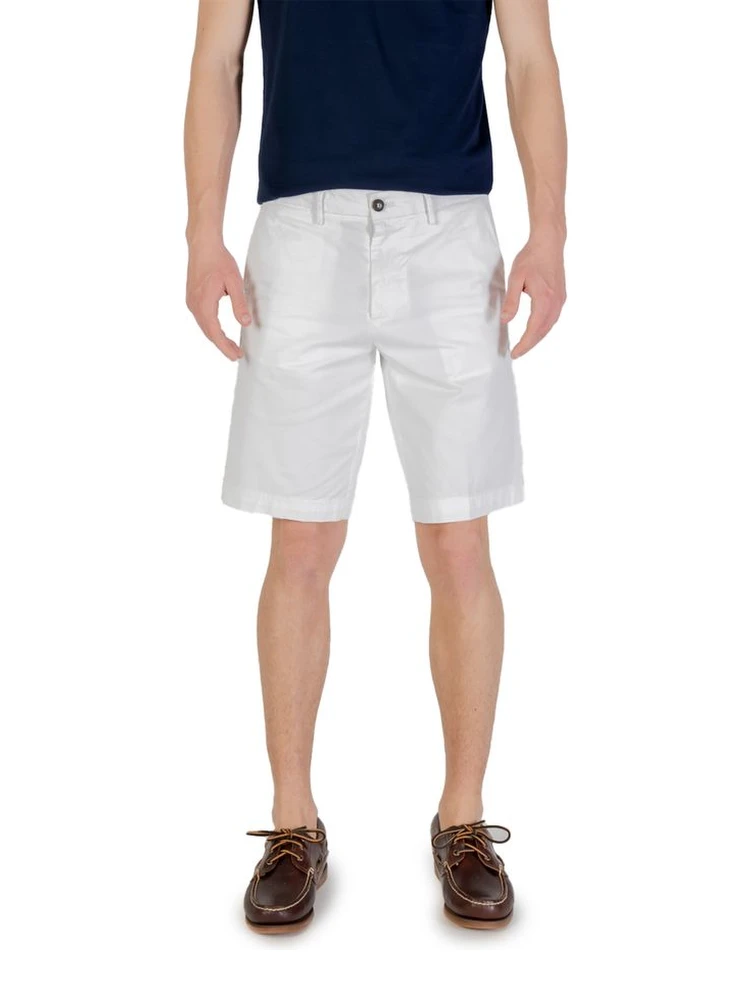 White Cotton Bermuda Shorts