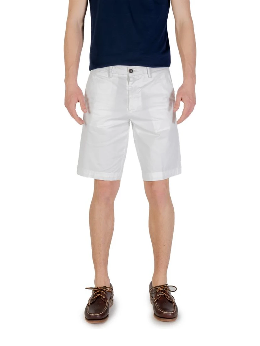 White Cotton Bermuda Shorts