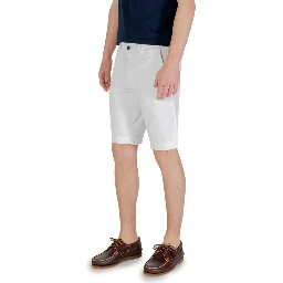 White Cotton Bermuda Shorts