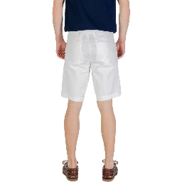 White Cotton Bermuda Shorts