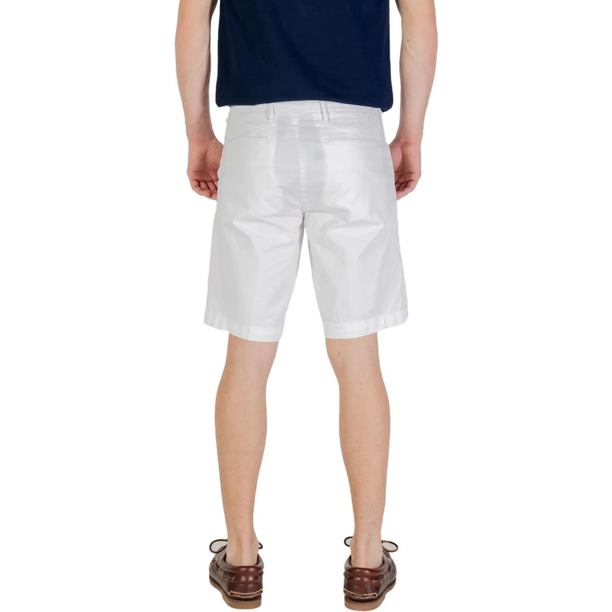 White Cotton Bermuda Shorts