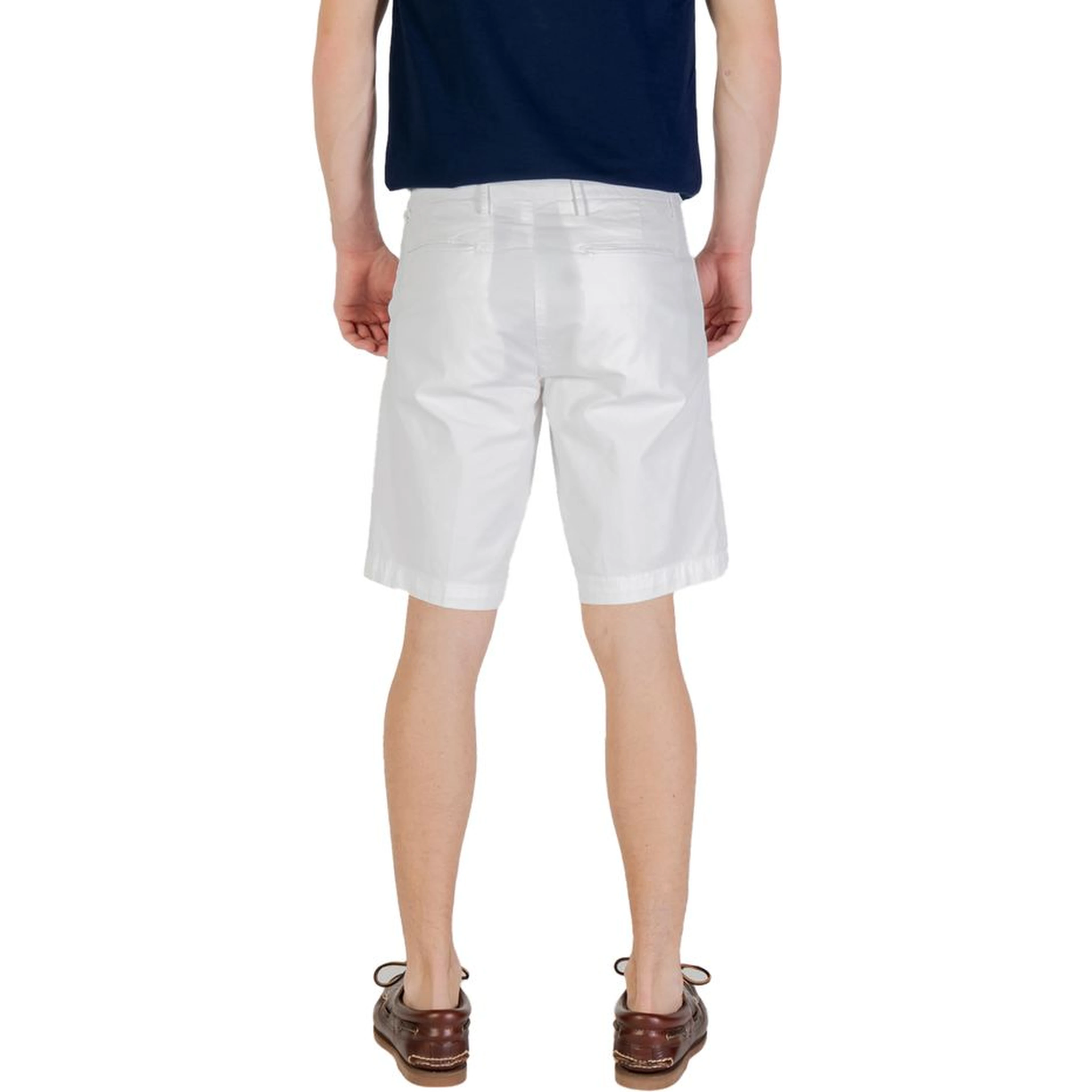 White Cotton Bermuda Shorts