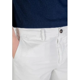 White Cotton Bermuda Shorts