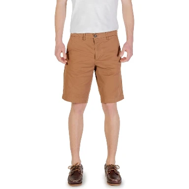 Beige Cotton Bermuda Shorts