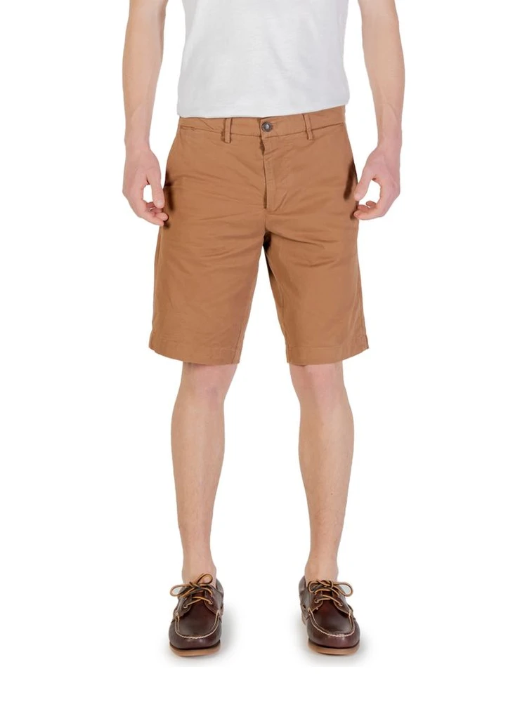 Beige Cotton Bermuda Shorts