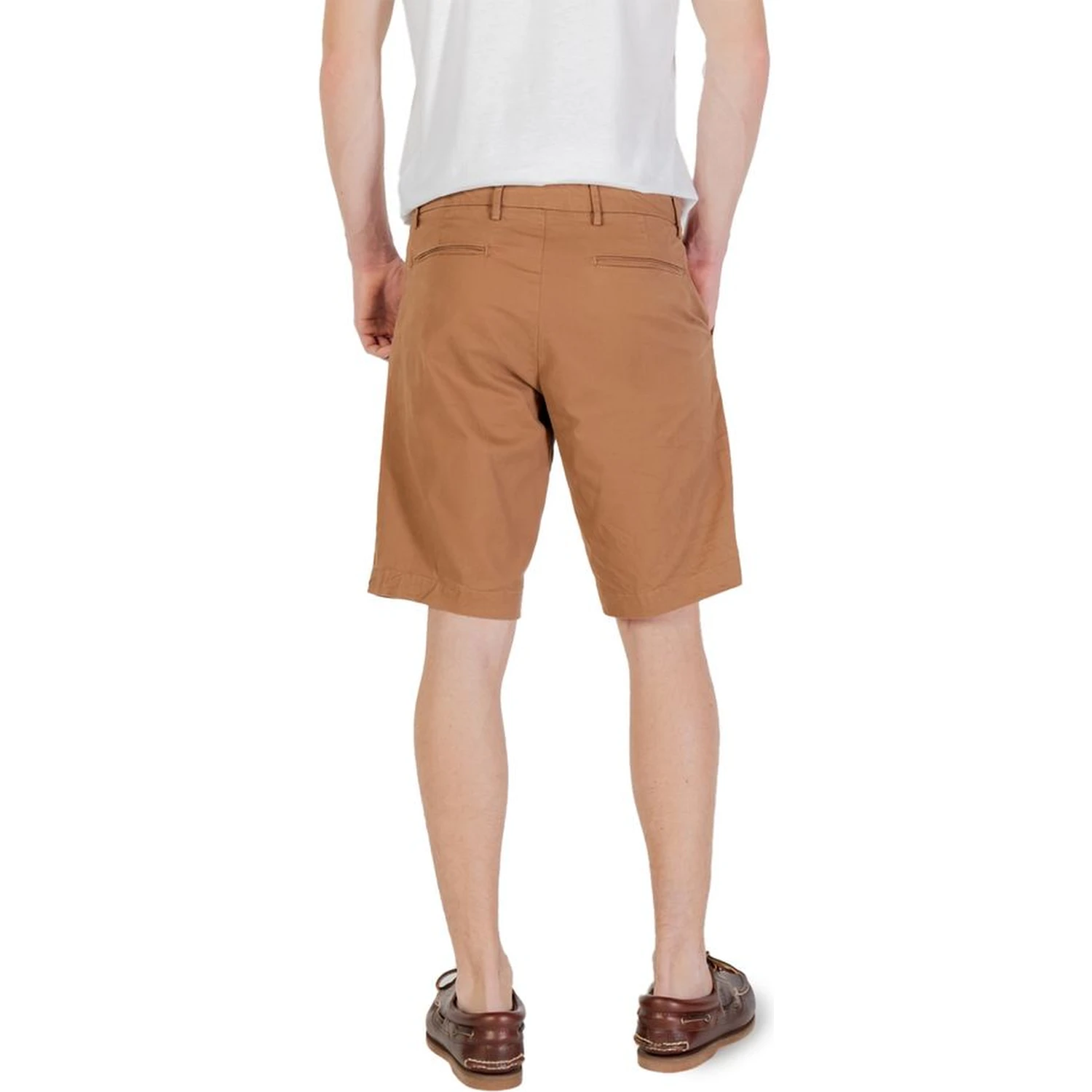 Beige Cotton Bermuda Shorts