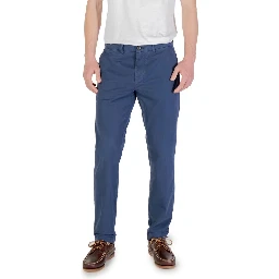 Blue Cotton Skinny Pants