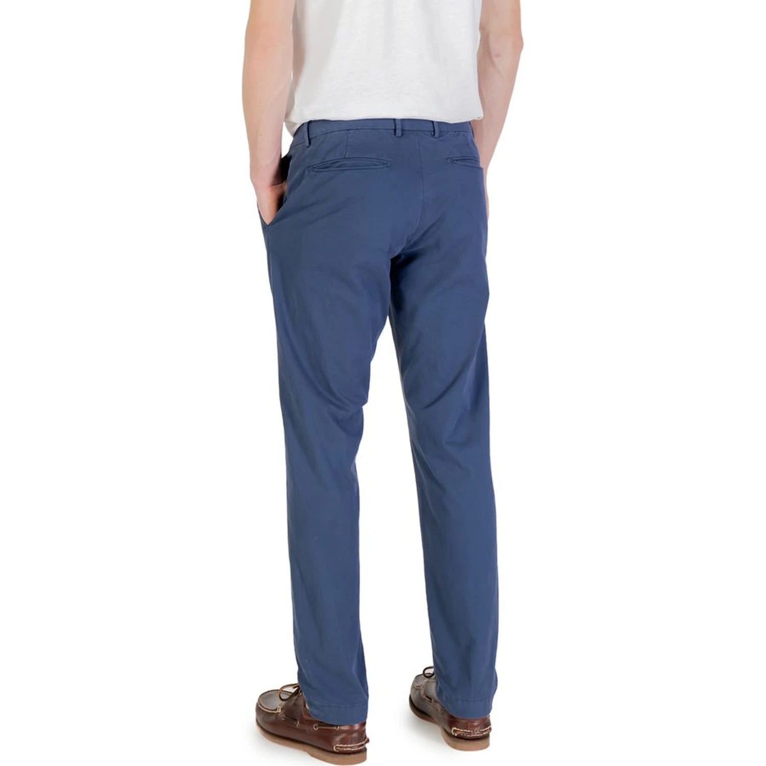 Blue Cotton Skinny Pants