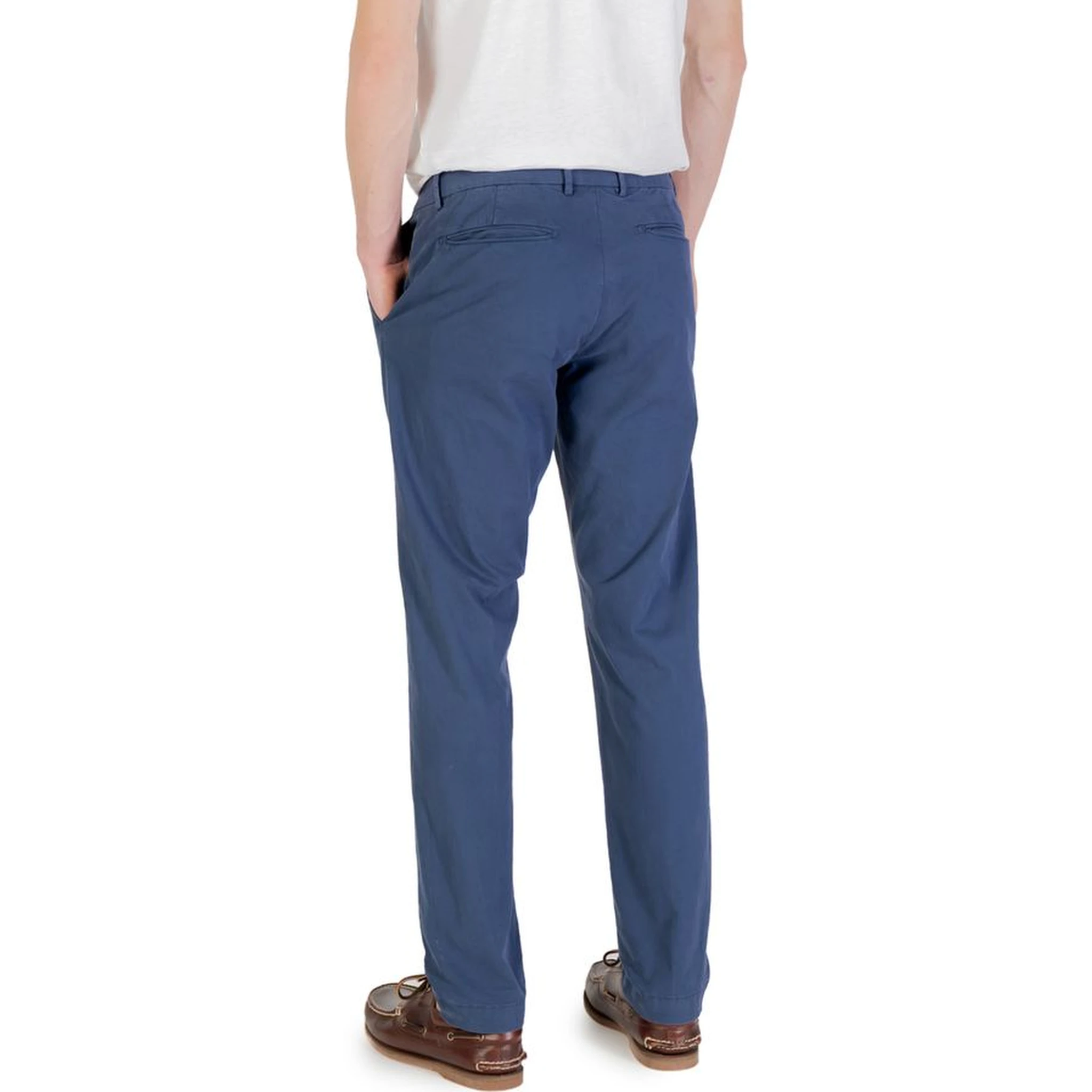 Blue Cotton Skinny Pants