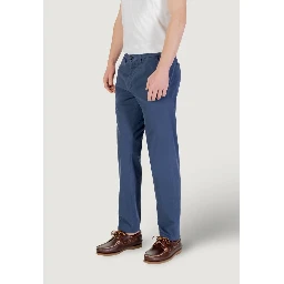 Blue Cotton Skinny Pants