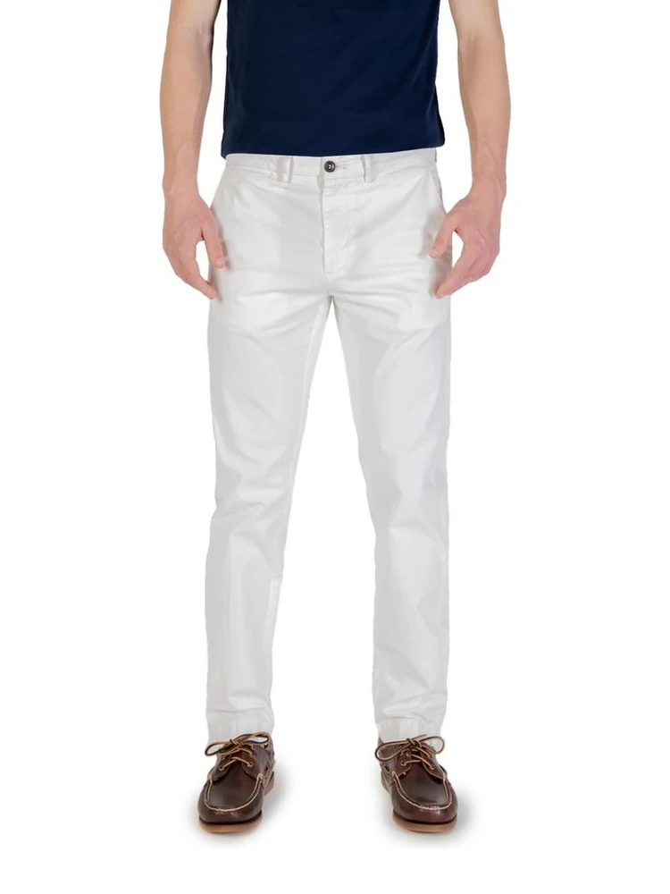 White Cotton Skinny Pants