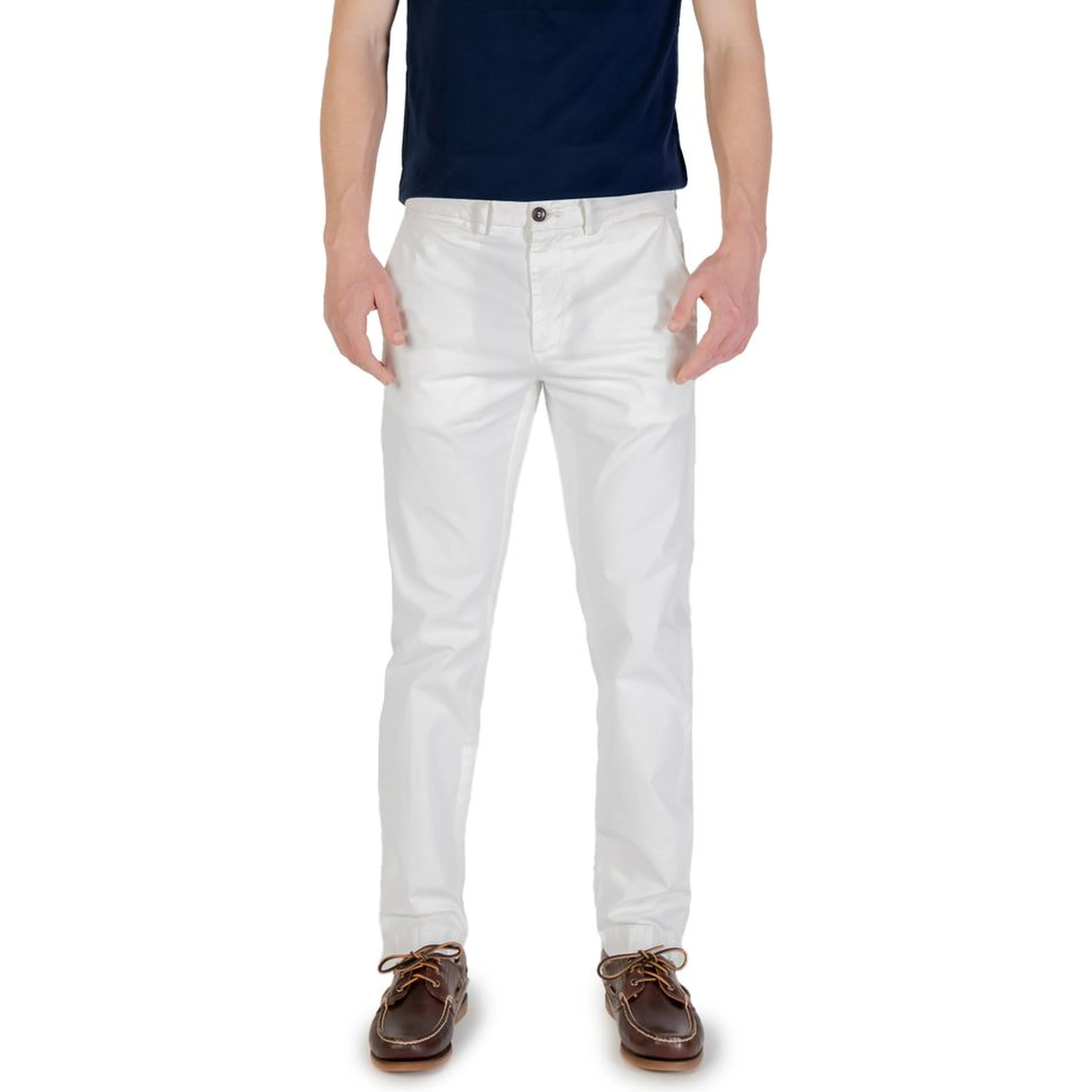 White Cotton Skinny Pants